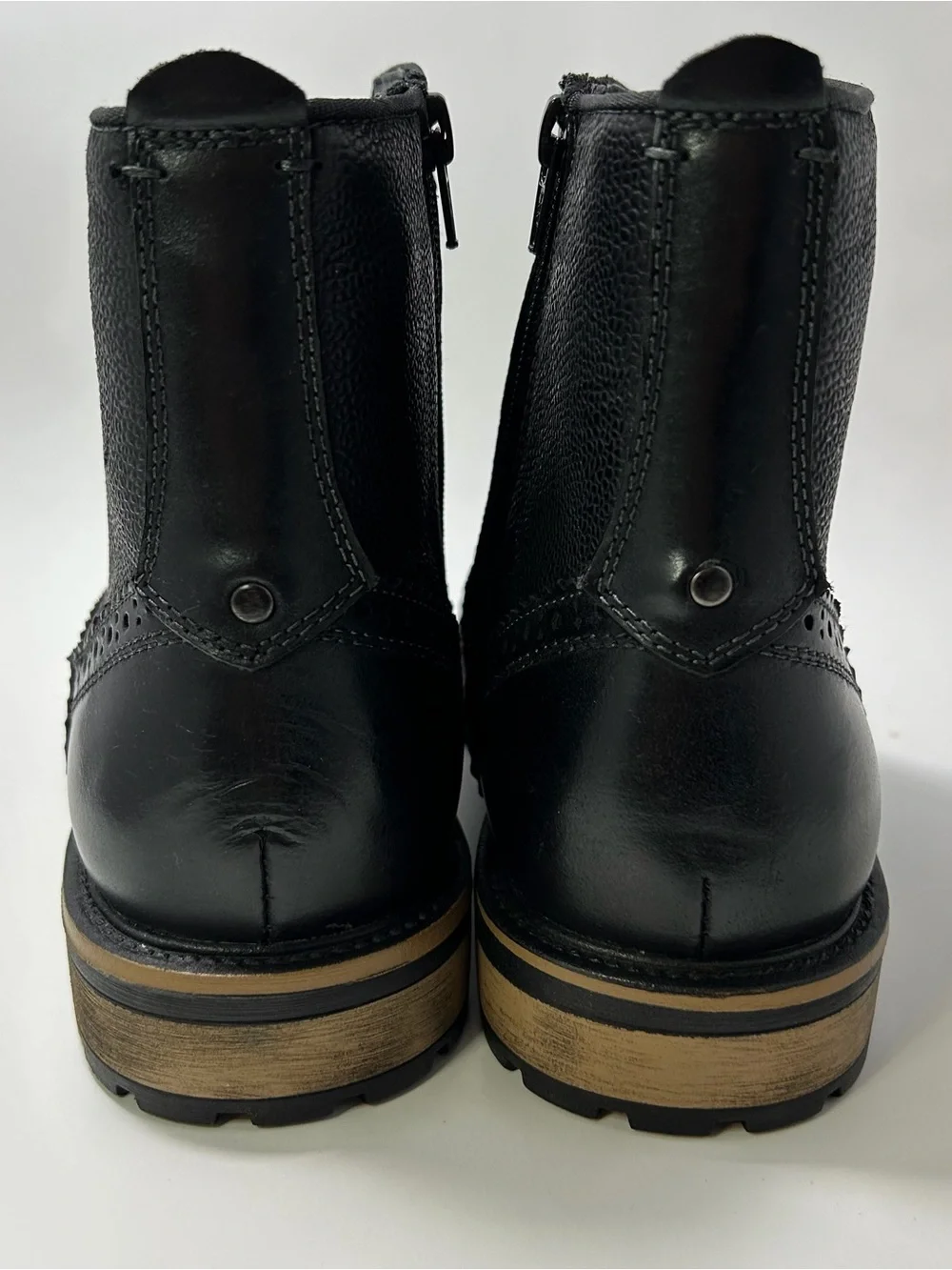Steve Madden Men's Boots Sz 10 Lace Up Combat Style Blue Settler Dress Side Zip